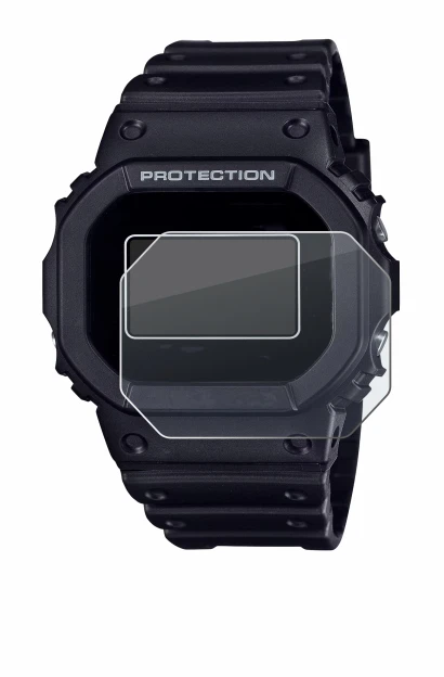 Imagen del dispositivo Casio G-Shock DW-5600RL-1 con una amplia variedad de protectores de pantalla.