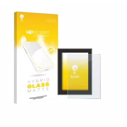 Parte frontal de un envase de producto con el logotipo de la marca upscreen. Al lado se muestra el dispositivo Volvo XC60 (201