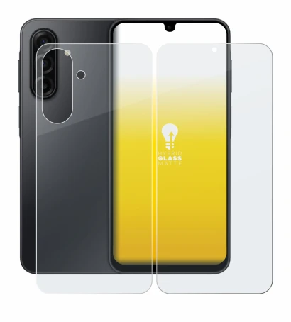 Imagen del dispositivo Samsung Galaxy A17 5G (Frontal+Trasero) con una amplia variedad de protectores de pantalla.