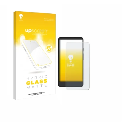 Parte frontal de un envase de producto con el logotipo de la marca upscreen. Al lado se muestra el dispositivo Xiaomi Moaan In