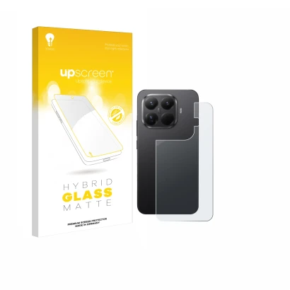 Parte frontal de un envase de producto con el logotipo de la marca upscreen. Al lado se muestra el dispositivo Xiaomi 15T Pro 