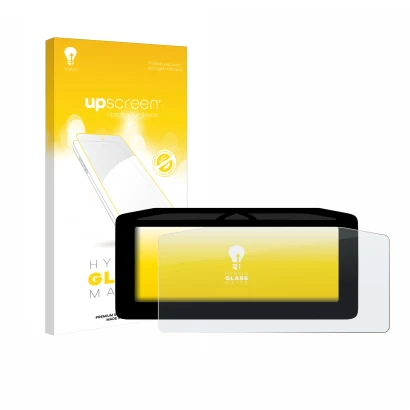 Parte frontal de un envase de producto con el logotipo de la marca upscreen. Al lado se muestra el dispositivo Ducati Streetfi