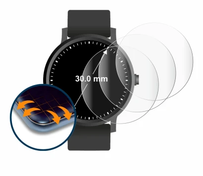 Imagen del dispositivo Relojes (Circular, ø: 30 mm) con una amplia variedad de protectores de pantalla.