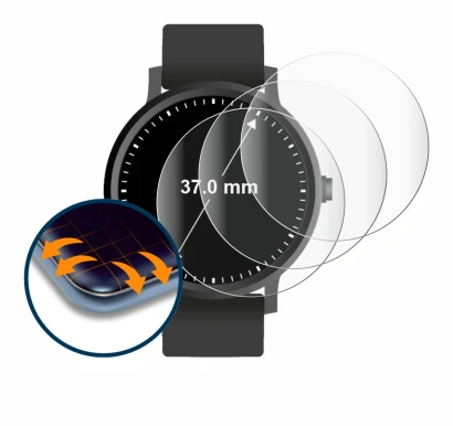 Imagen del dispositivo Relojes (Circular, ø: 37 mm) con una amplia variedad de protectores de pantalla.