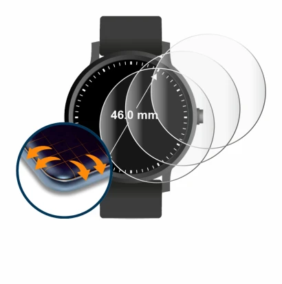 Imagen del dispositivo Relojes (Circular, ø: 46 mm) con una amplia variedad de protectores de pantalla.