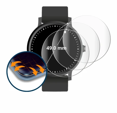 Imagen del dispositivo Relojes (Circular, ø: 49 mm) con una amplia variedad de protectores de pantalla.