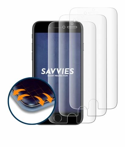 Imagen del dispositivo Apple iPhone 7 con una amplia variedad de protectores de pantalla.