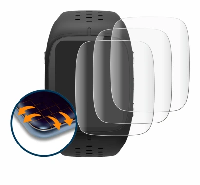 Imagen del dispositivo Polar M430 con una amplia variedad de protectores de pantalla.