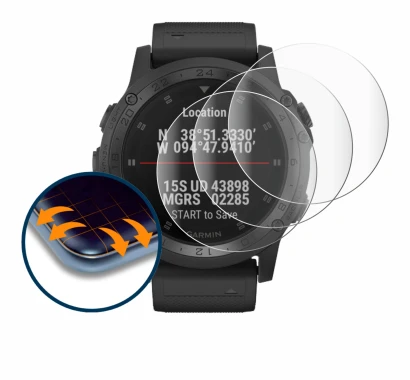 Imagen del dispositivo Garmin Tactix Charlie con una amplia variedad de protectores de pantalla.