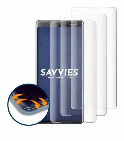 Imagen del dispositivo Sony Xperia XZ3 con una amplia variedad de protectores de pantalla.