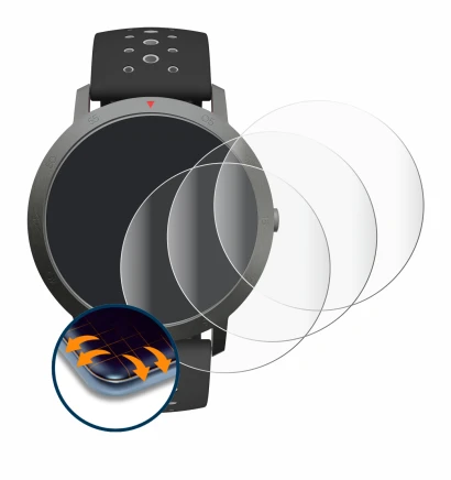 Imagen del dispositivo Withings Steel HR Sport (40 mm) con una amplia variedad de protectores de pantalla.