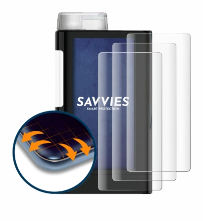 Imagen del dispositivo Mylife YpsoPump con una amplia variedad de protectores de pantalla.