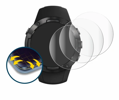 Imagen del dispositivo Suunto 5 con una amplia variedad de protectores de pantalla.