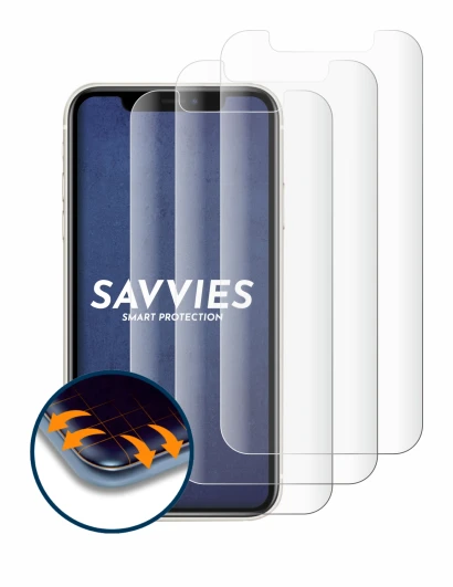 Imagen del dispositivo Apple iPhone 11 con una amplia variedad de protectores de pantalla.