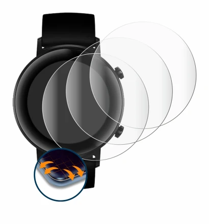 Imagen del dispositivo Huawei Watch GT 2 (42 mm) con una amplia variedad de protectores de pantalla.