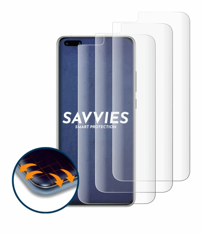 Imagen del dispositivo Huawei P40 Pro con una amplia variedad de protectores de pantalla.