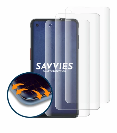 Imagen del dispositivo Samsung Galaxy XCover Pro con una amplia variedad de protectores de pantalla.