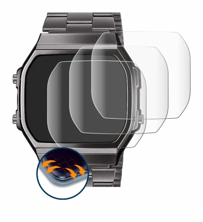 Imagen del dispositivo Casio A168WEGG-1BEF con una amplia variedad de protectores de pantalla.