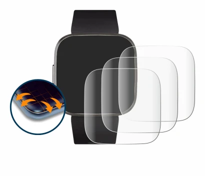 Imagen del dispositivo Fitbit Versa 2 Special Edition con una amplia variedad de protectores de pantalla.