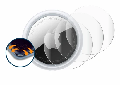 Imagen del dispositivo Apple AirTag con una amplia variedad de protectores de pantalla.