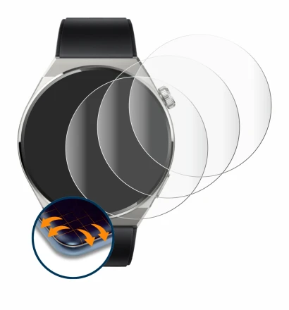 Imagen del dispositivo Huawei Watch GT 3 Pro Titanium (46mm) con una amplia variedad de protectores de pantalla.