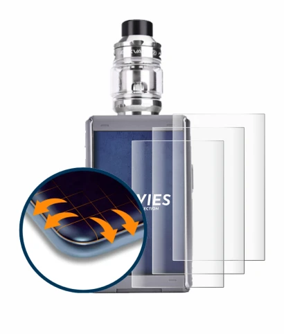 Imagen del dispositivo GeekVape T200 con una amplia variedad de protectores de pantalla.