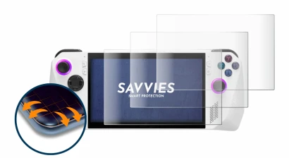 Imagen del dispositivo ASUS ROG Ally (2023) RC71L con una amplia variedad de protectores de pantalla.