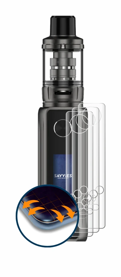 Imagen del dispositivo Vaporesso Target 100 Mod con una amplia variedad de protectores de pantalla.