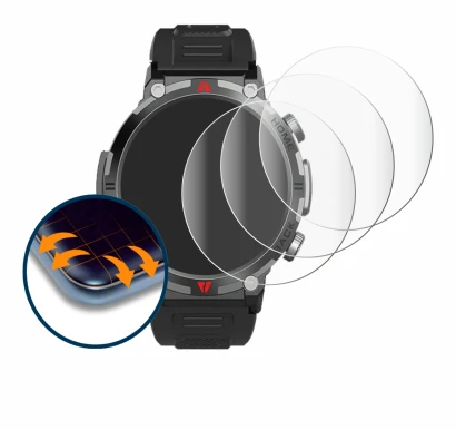 Imagen del dispositivo IFMDA S100 1.45" con una amplia variedad de protectores de pantalla.