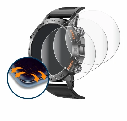 Imagen del dispositivo Lemfo Smartwatch 1.39" con una amplia variedad de protectores de pantalla.