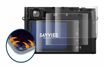 Imagen del dispositivo Fujifilm X100VI con una amplia variedad de protectores de pantalla.