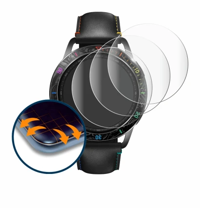 Imagen del dispositivo Xiaomi Watch S3 con una amplia variedad de protectores de pantalla.