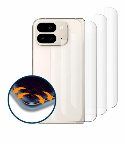 Imagen del dispositivo Google Pixel 9 Pro Fold (Trasero) con una amplia variedad de protectores de pantalla.