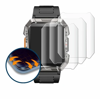 Imagen del dispositivo Baolubao W60 con una amplia variedad de protectores de pantalla.