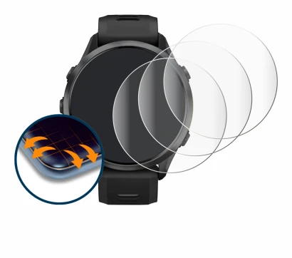 Imagen del dispositivo Garmin Forerunner 970 con una amplia variedad de protectores de pantalla.