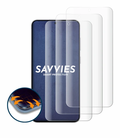 Imagen del dispositivo Samsung Galaxy S25 FE con una amplia variedad de protectores de pantalla.