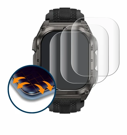 Imagen del dispositivo Kospet Tank M4 con una amplia variedad de protectores de pantalla.