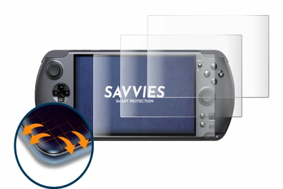 Imagen del dispositivo GPD Win 5 con una amplia variedad de protectores de pantalla.