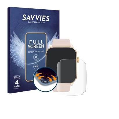 Parte frontal de un envase de producto con el logotipo de la marca Savvies. Al lado se muestra el dispositivo Haulvean Smartwa