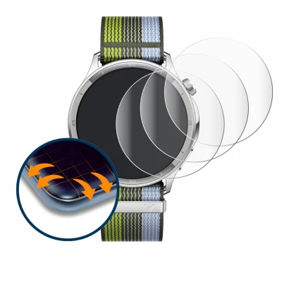 Imagen del dispositivo Oppo Watch S con una amplia variedad de protectores de pantalla.