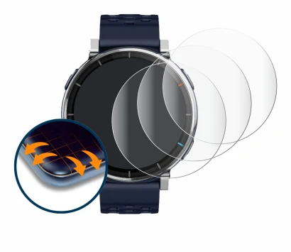 Imagen del dispositivo Amazfit Active 3 Premium con una amplia variedad de protectores de pantalla.