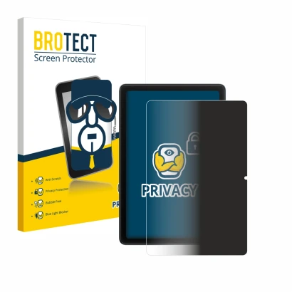 Parte frontal de un envase de producto con el logotipo de la marca BROTECT. Al lado se muestra el dispositivo Blackview Tab 20