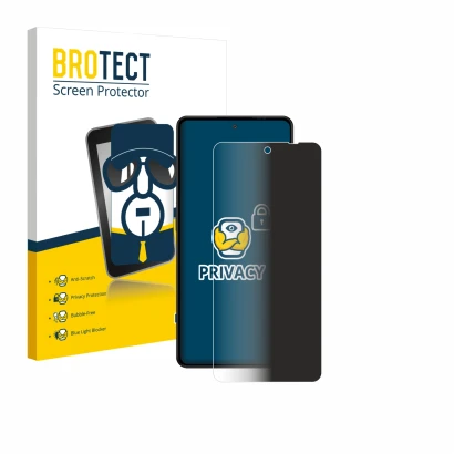 Parte frontal de un envase de producto con el logotipo de la marca BROTECT. Al lado se muestra el dispositivo Gigaset GS6 con 