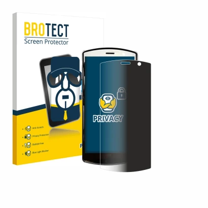 Parte frontal de un envase de producto con el logotipo de la marca BROTECT. Al lado se muestra el dispositivo Unitech EA510 co