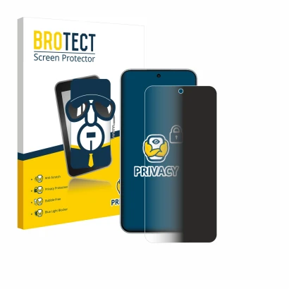 Parte frontal de un envase de producto con el logotipo de la marca BROTECT. Al lado se muestra el dispositivo Oppo A6 Pro con 