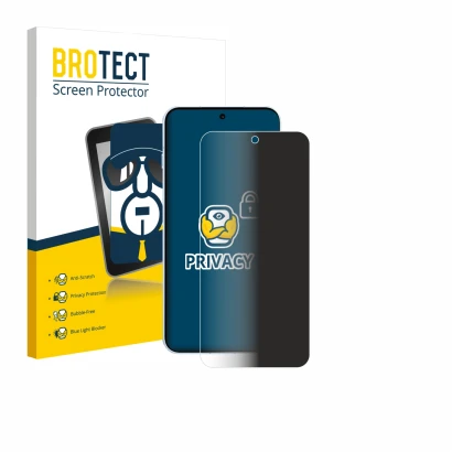 Parte frontal de un envase de producto con el logotipo de la marca BROTECT. Al lado se muestra el dispositivo Oppo Find X8s co