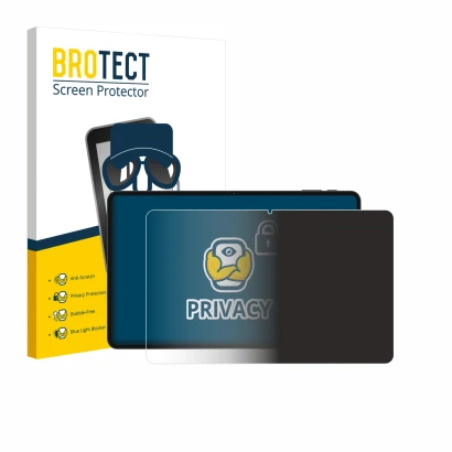 Parte frontal de un envase de producto con el logotipo de la marca BROTECT. Al lado se muestra el dispositivo Teclast T60 Pro 