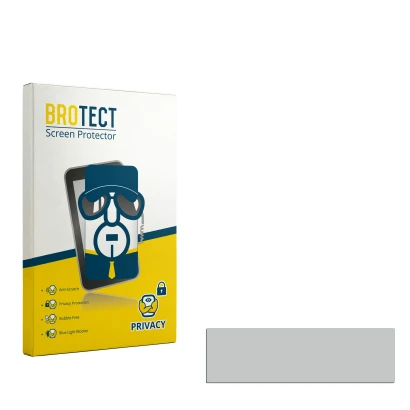 Parte frontal de un envase de producto con el logotipo de la marca BROTECT. Al lado está el protector de pantalla correspondie