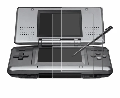 Imagen del dispositivo Nintendo DS con una amplia variedad de protectores de pantalla.