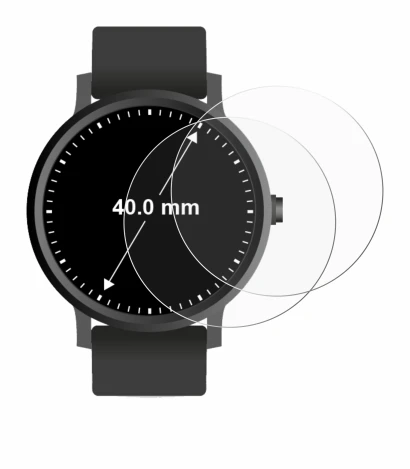 Imagen del dispositivo Relojes (Circular, ø: 40 mm) con una amplia variedad de protectores de pantalla.